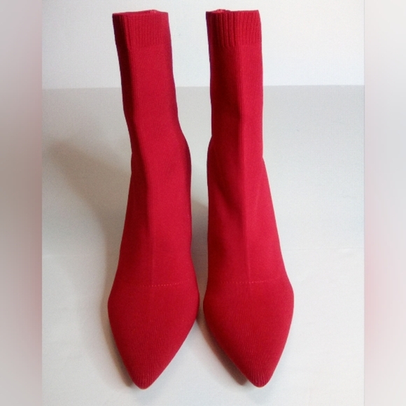 Women's Newbella Mousse Fit Knit Comfort Chunky Heel Ankle Boots. Sz.10 - Picture 7 of 16